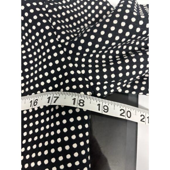 Talbots Navy-Blue Polka Dot Textured Blazer Preppy Career Jacket Womens 8 - Picture 5 of 5